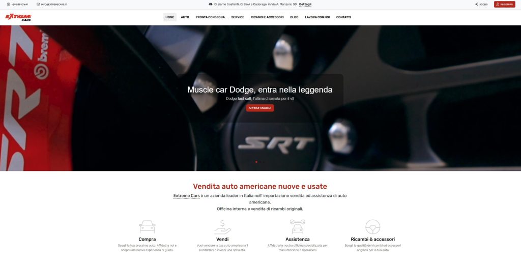 Extreme cars srl - Desktop Preview